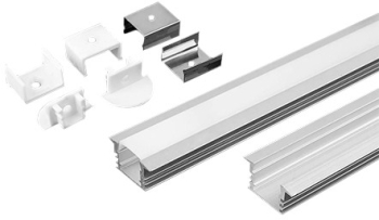 Kit montaj profil aluminiu banda LED 2m mat 