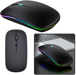 Mouse wireless universal silentios negru Lean 20979 