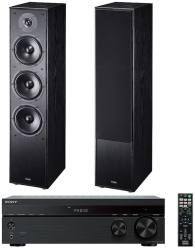 Sistem audio stereo Sony STR-DH190 cu 2 boxe Magnat Monitor S70 Negre 