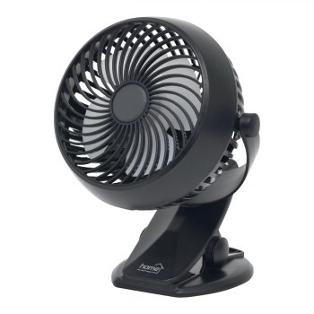 Ventilator Cu Acumulator Si Clema 10 Cm Negru 