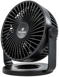 Ventilator de birou cu baterii Velano negru 1200 mAh Powermat VELWEBS0011 