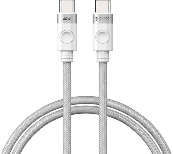 Cablu de incarcare USB-C catre USB-C Orico 60W alb 