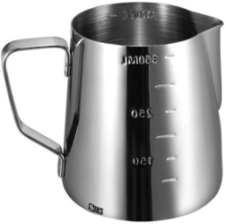 Cana Gradata SIKS Pentru Lapte Latiera Pentru Spumare Lapte Cappuccino Tip Ulcior Barista Cu Maner 300 ml Otel Inoxidabil 