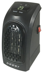 Mini aeroterma electrica 350W timer 12 ore protectie supraincalzire functionare silentioasa oprire automata negru Beper RI.201 
