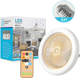Ventilator de tavan ultra-silentios cu lumina design modern controlabil prin telecomanda pentru sufragerie dormitor camera copii 