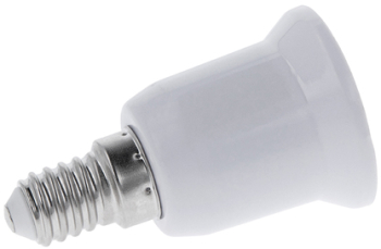 Adaptor Soclu E14 La E27 - Alb