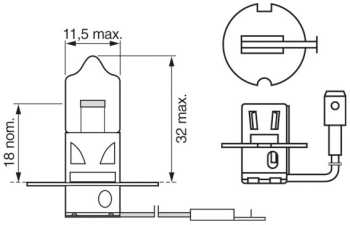 Bec 12V H3 55W Pure Light Bosch 