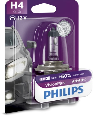 Bec Far H4 P43T 60/55W 12V Vision Plus Philips 