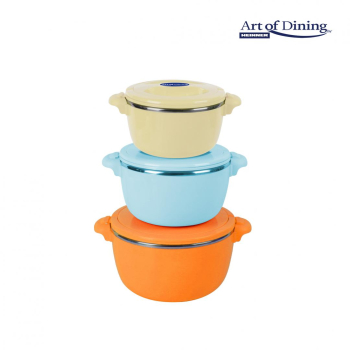 Boluri & Cutii alimente SET 3CASEROLE TERMICE 2+4+6L BELLY ORANG 