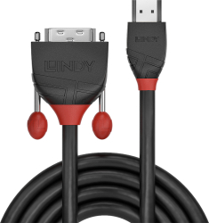 Cabluri video Lindy 5m HDMI to DVI-D Cable Black Line