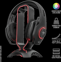 Casti audio Trust GXT 265 Cintar RGB Headset Stand 