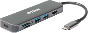 Docking stations DLINK 6-IN-1 USB-C HUB DUB-2327 