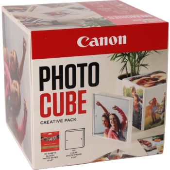 Hartie foto CANON PP-201 13x13CM PHOTO CUBE WH/PK