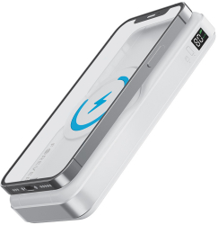 Incarcator portabil profesional wireless pentru telefon compatibil cu diverse dispozitive. 