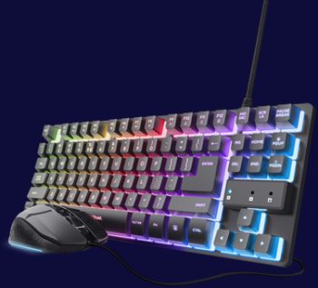 Kit mouse tastatura Kit Trust Wireless GXT 798 2-in-1 negr
