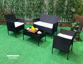 Seturi de mobilier HR SET MOBILIER 4 PIESE BLACK 