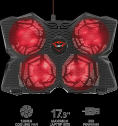 Stand & Cooling pad Cooler Laptop Trust GXT 278 Yozu ng 