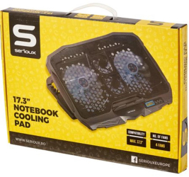 Stand & Cooling pad LAPTOP COOLING PAD NCP025 USB 10-17 