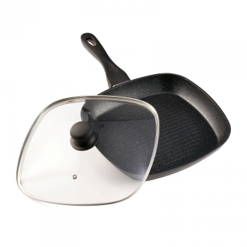 Tigai si seturi TIG.GRILL ALUM.+CAPAC 28X4CM BLACK SAND 