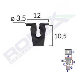 Clips Fixare Pentru Audi - Negru Set 25 Buc 