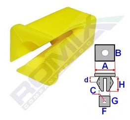 Clips Fixare Pentru Fiat - Galben Set 10 Buc 