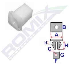 Clips Fixare Pentru Fiat/Ford/Opel - Alb Set 25 Buc 