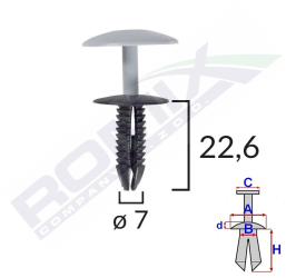 Clips Fixare Pentru Ford - Negru Set 10 Buc 