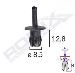 Clips Fixare Pentru Peugeot/Vw - Negru Set 10 Buc 