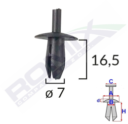 Clips Fixare Pentru Vw Mercedes - Negru Set 10 Buc 