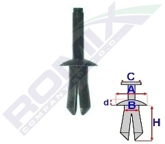 Clips Fixare Renault Dacia Mercedes - Negru Set 10 Buc 