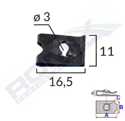 Clips Fixare Universal - Negru Set 25 Buc 