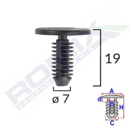 Clips Tapiterie Pentru Citroen/Peugeot - Negru Set 10 Buc 