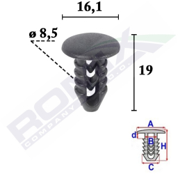 Clips Tapiterie Pentru Fiat Set 25 Buc 