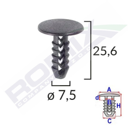 Clips Tapiterie Pentru Fiat/Lancia/Alfa Romeo Set 25 Buc 