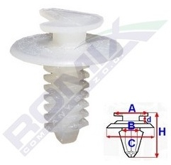 Clips Tapiterie Pentru Fiat/Lancia/Alfa Romeo/Peugeot - Alb Set 10 Buc 