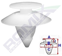 Clips Tapiterie Pentru Ford - Alb Set 10 Buc 
