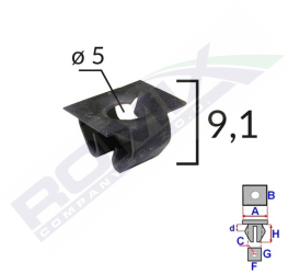 Clips Tapiterie Pentru Grup Vag Audi Mercedes - Negru Set 10 Buc