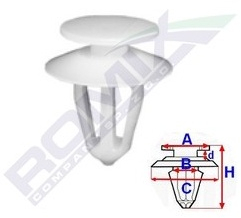 Clips Tapiterie Pentru Opel - Alb Set 10 Buc 