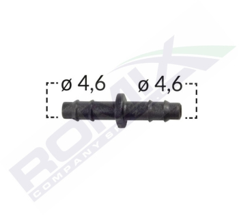 Conector Furtun Liniar Universal 4.6Mm - Negru Set 10 Buc 