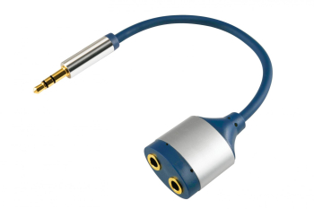 Distribuitor Audio Mufa Stereo Metalic 3 5 Mm - 2x Prize Stereo Metalice 3 5 Mm 0 15 M 