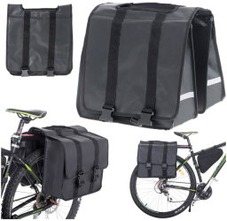 Geanta laterala dubla pentru bicicleta RALLEX cu doua compartimente pentru portbagaj 35L 