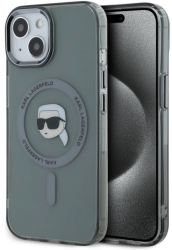 Husa metalica Karl Lagerfeld pentru iPhone 15 6 1 neagra.