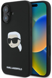 Husa profesionala Karl Lagerfeld pentru iPhone 16 6 1 neagra 