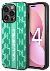 Karl Lagefeld Profesional Case For Iphone 14 Pro Max 6 7 Klhcp14xpgklskn Zielony Hardcase Monogram Stripe 