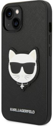 Karl Lagerfeld Profesional Case For Iphone 14 Plus 6 7 Klhcp14msapchk Black Pu Saffiano Case With Choupette Head Patch