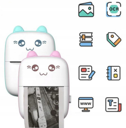 Mini Printer Model C9 Albastru - Bluetooth 200 DPI 57mm 