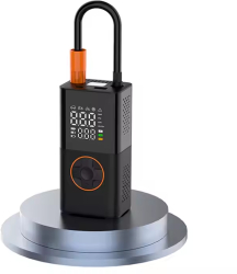 Pompa de aer pentru masina 4000mAh iluminare LED duza de aer liber negru 