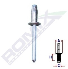 Popnit Zincat Fiat Renault Ford 4.8Mm Set 10 Buc 