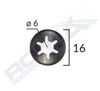 Saiba Fixare Tapiterie Universal - Negru - 16Mm Set 25 Buc 