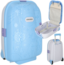 Troler Voiaj Pentru Copii Cu Roti silentioase autocolante nume albastru 43 x 30 x 19 cm 